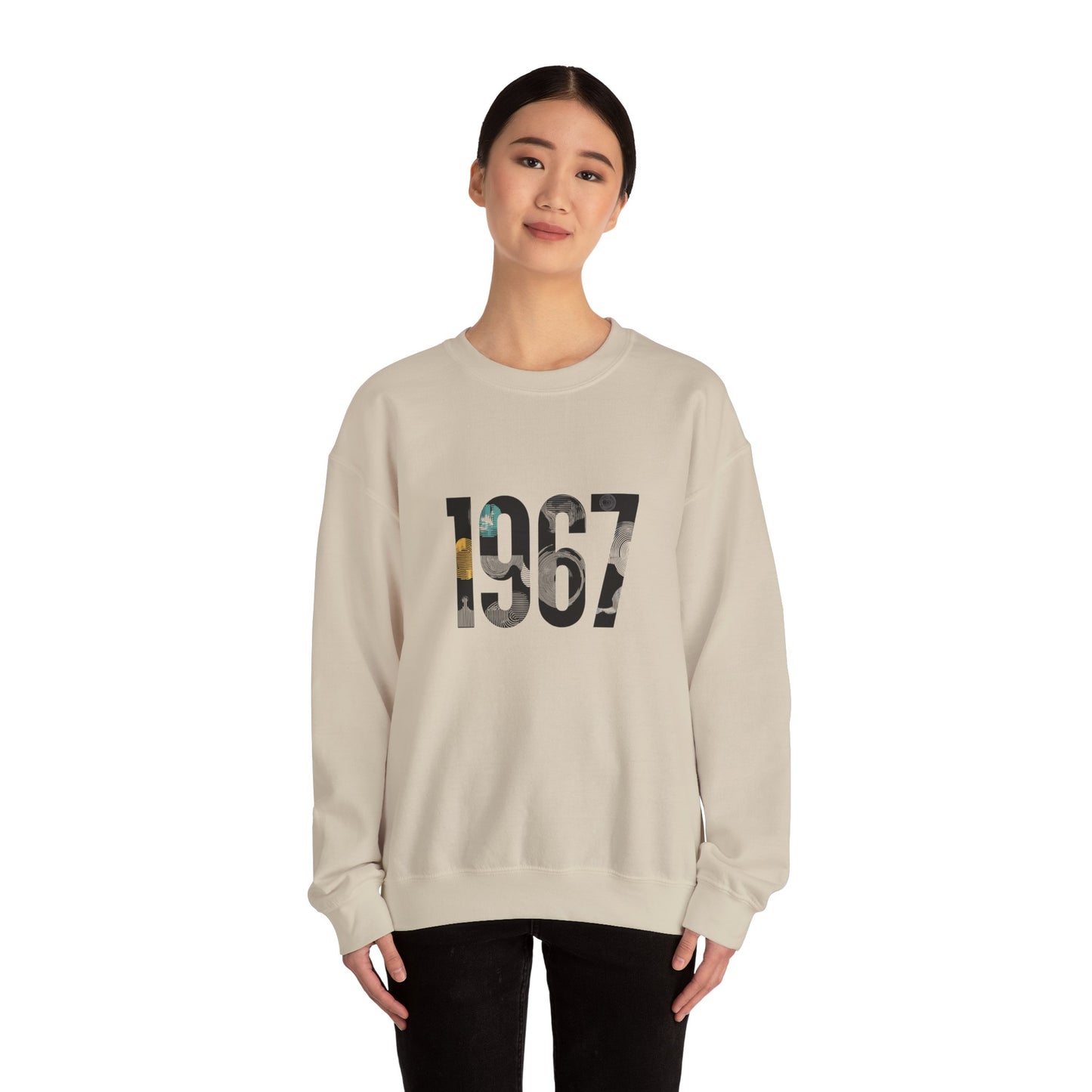 Retro 1967 Crewneck Sweatshirt for Nostalgic Vibes, Unisex Comfy Pullover, Vintage Gift, Casual Relaxed Fit, Perfect for Any Occasion