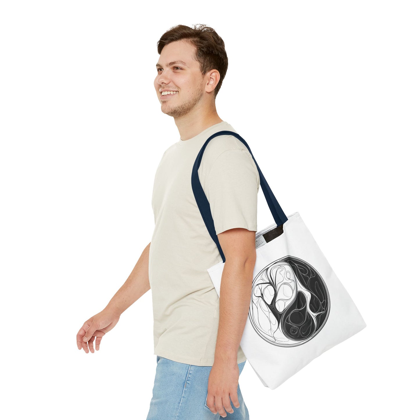 Yin Yang Tote Bag, Eco-Friendly, Reusable Shopping Bag, Gift for Nature Lovers, Equality Statement Bag, Conscious Lifestyle Accessory