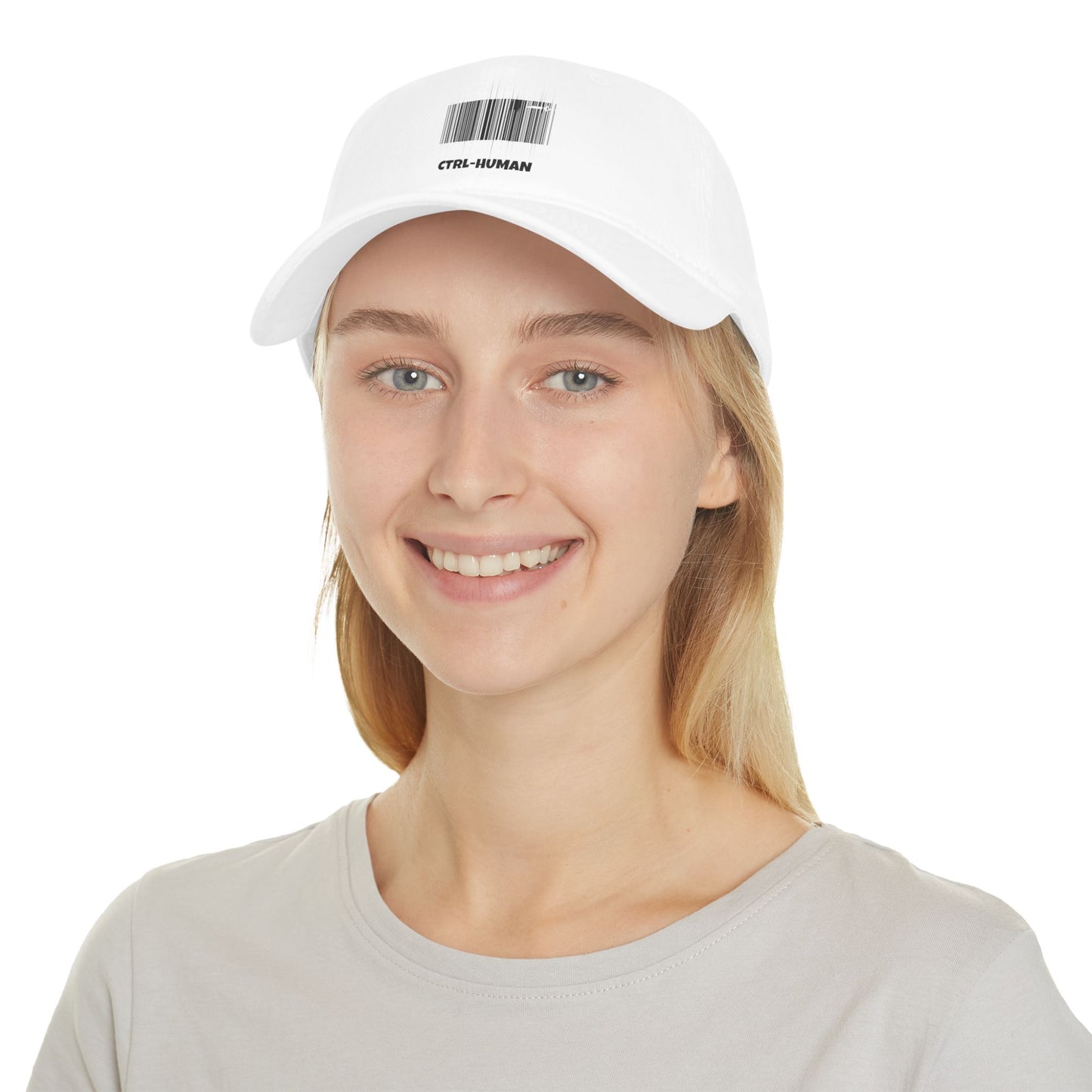 Modern Red Baseball Cap with CTRL-HUMAN Design, Casual Hat, Trendy Accessory, Gift for Tech Enthusiasts, Fashion Statement Cap