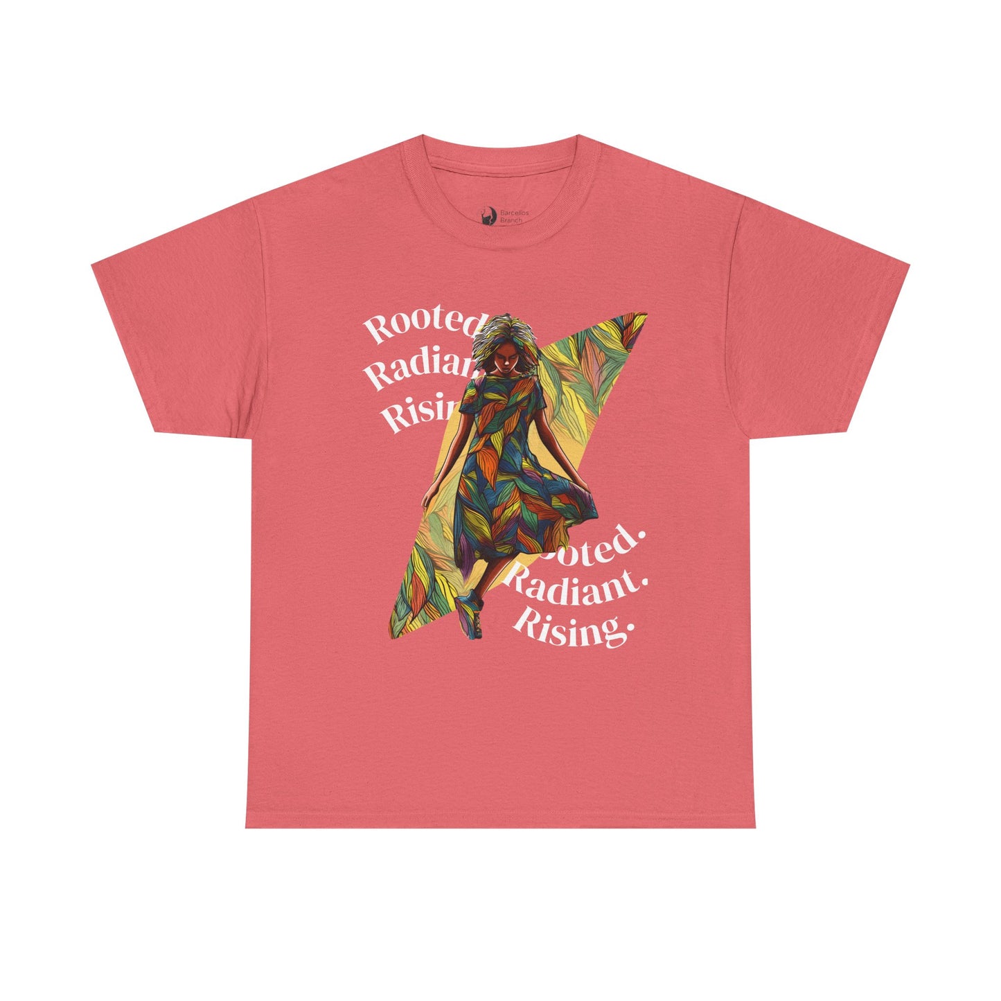 Vibrant Graphic Tee - Rooted, Radiant, Rising, Unisex Cotton Shirt, Inspirational Gift, Everyday Wear, Summer Fashion, Art Tee