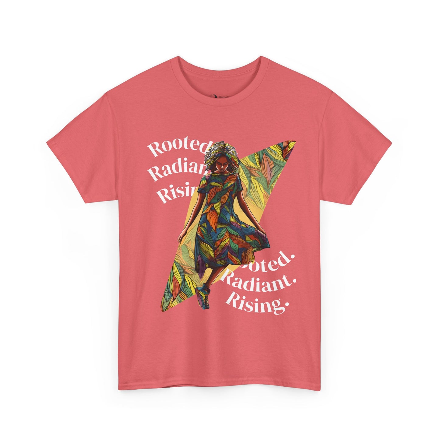Vibrant Graphic Tee - Rooted, Radiant, Rising, Unisex Cotton Shirt, Inspirational Gift, Everyday Wear, Summer Fashion, Art Tee
