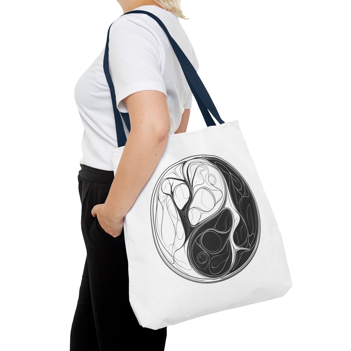 Yin Yang Tote Bag, Eco-Friendly, Reusable Shopping Bag, Gift for Nature Lovers, Equality Statement Bag, Conscious Lifestyle Accessory