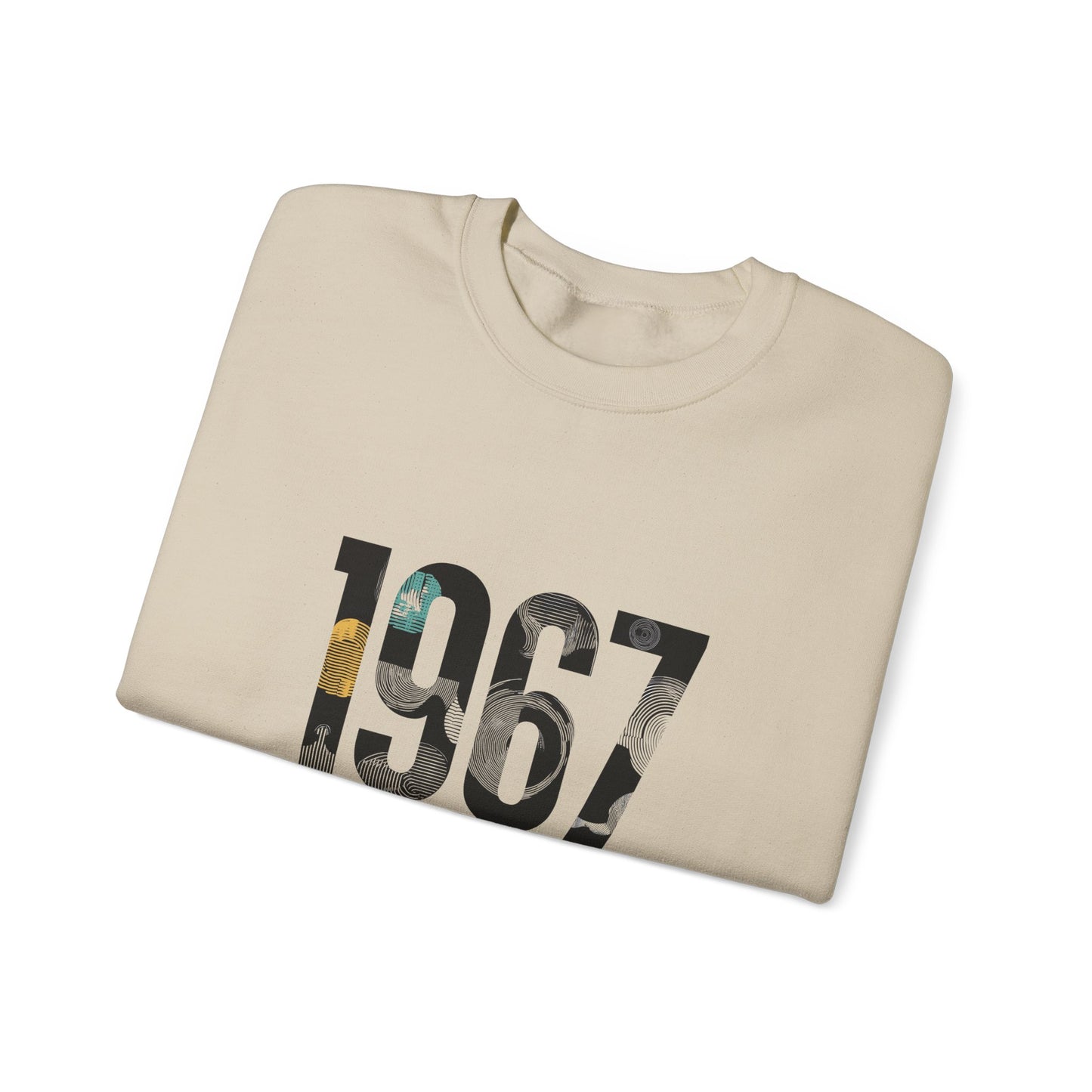 Retro 1967 Crewneck Sweatshirt for Nostalgic Vibes, Unisex Comfy Pullover, Vintage Gift, Casual Relaxed Fit, Perfect for Any Occasion