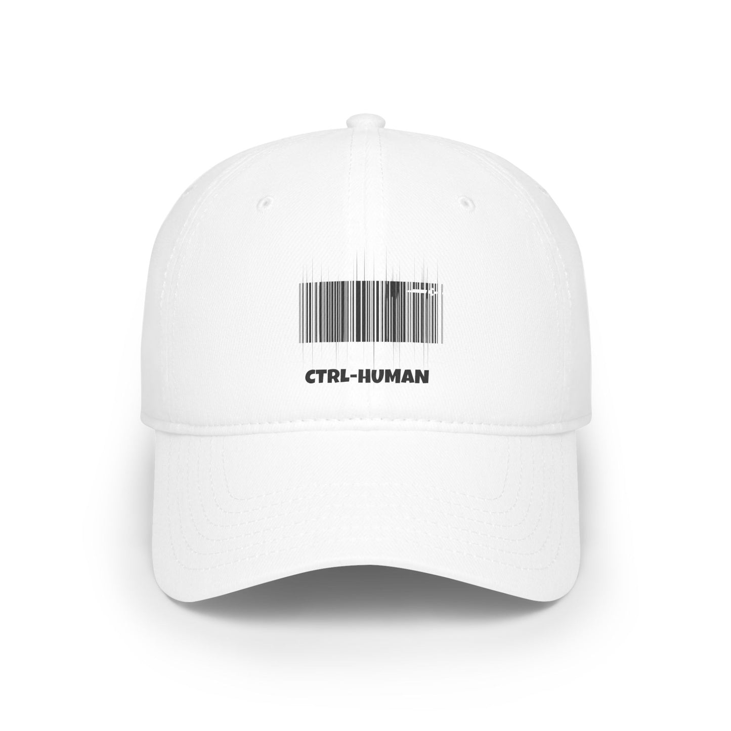 Modern Red Baseball Cap with CTRL-HUMAN Design, Casual Hat, Trendy Accessory, Gift for Tech Enthusiasts, Fashion Statement Cap