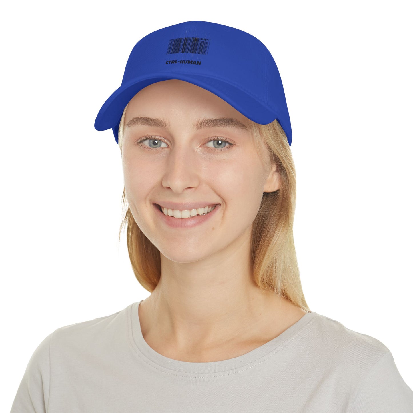 Modern Red Baseball Cap with CTRL-HUMAN Design, Casual Hat, Trendy Accessory, Gift for Tech Enthusiasts, Fashion Statement Cap