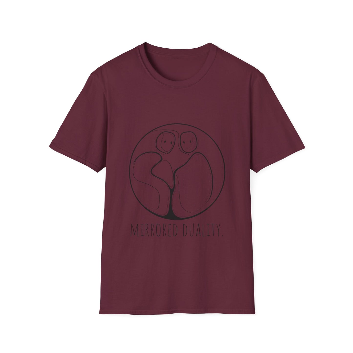 Mirrored Duality Unisex Softstyle T-Shirt | Relationship Shirt, Gift for Couples, Modern Art Tee, Comfortable Casual Wear, Unique [...]