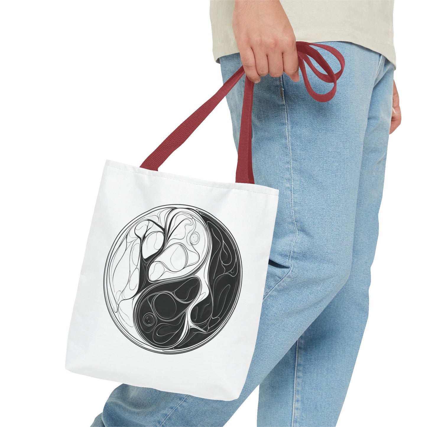 Yin Yang Tote Bag, Eco-Friendly, Reusable Shopping Bag, Gift for Nature Lovers, Equality Statement Bag, Conscious Lifestyle Accessory