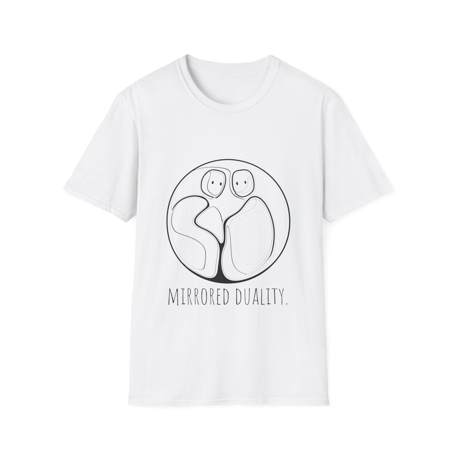 Mirrored Duality Unisex Softstyle T-Shirt | Relationship Shirt, Gift for Couples, Modern Art Tee, Comfortable Casual Wear, Unique [...]