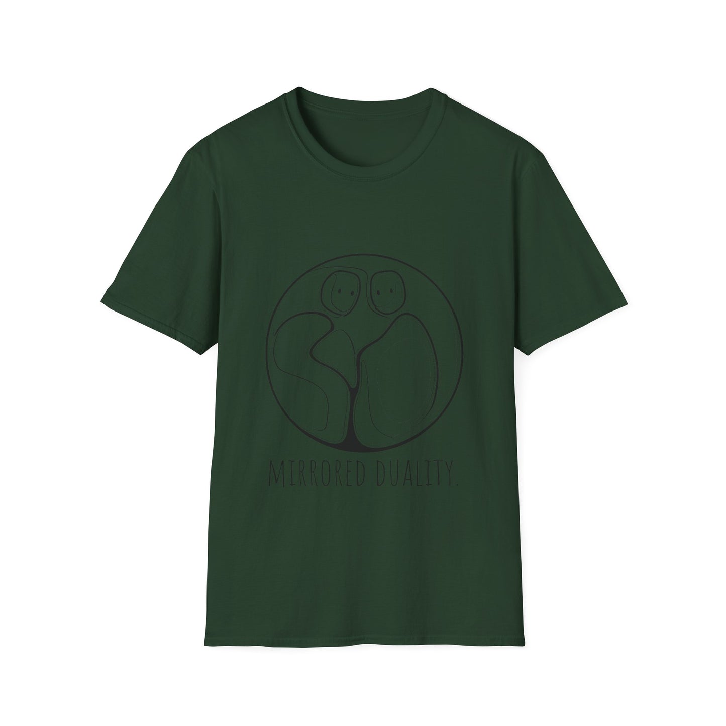 Mirrored Duality Unisex Softstyle T-Shirt | Relationship Shirt, Gift for Couples, Modern Art Tee, Comfortable Casual Wear, Unique [...]