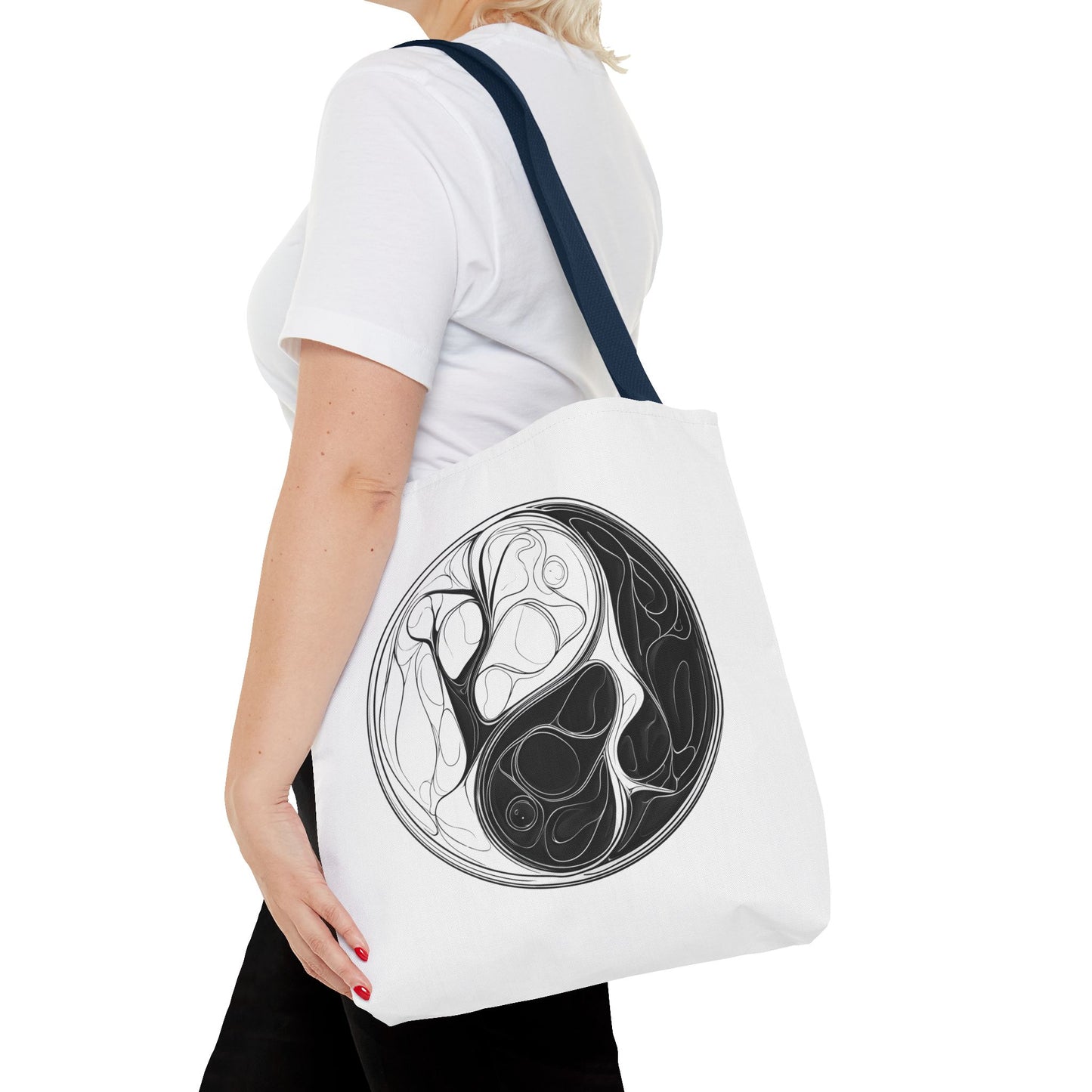 Yin Yang Tote Bag, Eco-Friendly, Reusable Shopping Bag, Gift for Nature Lovers, Equality Statement Bag, Conscious Lifestyle Accessory
